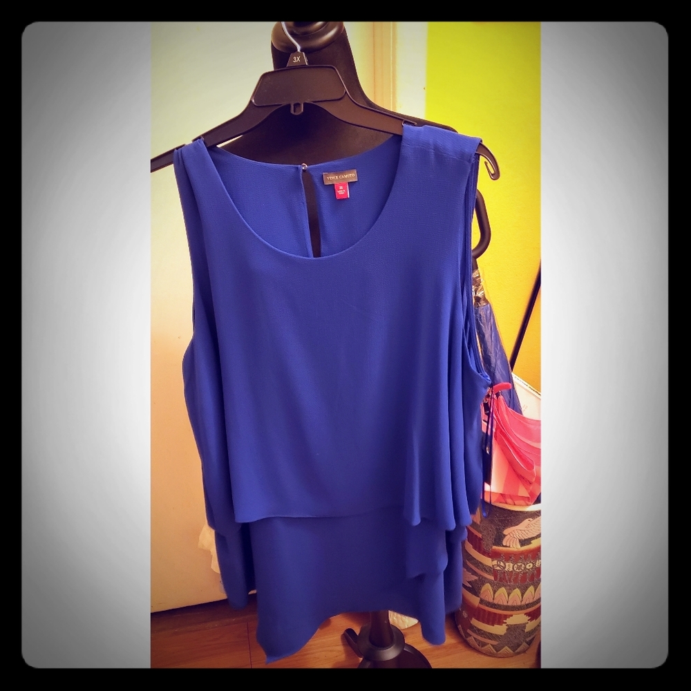 Vince Camuto flowing sleeveless asymmetrical top